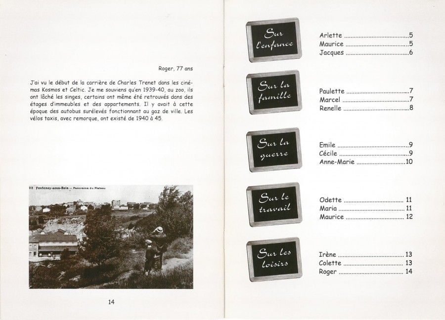 Paroles données au fil du temps, sur les loisirs